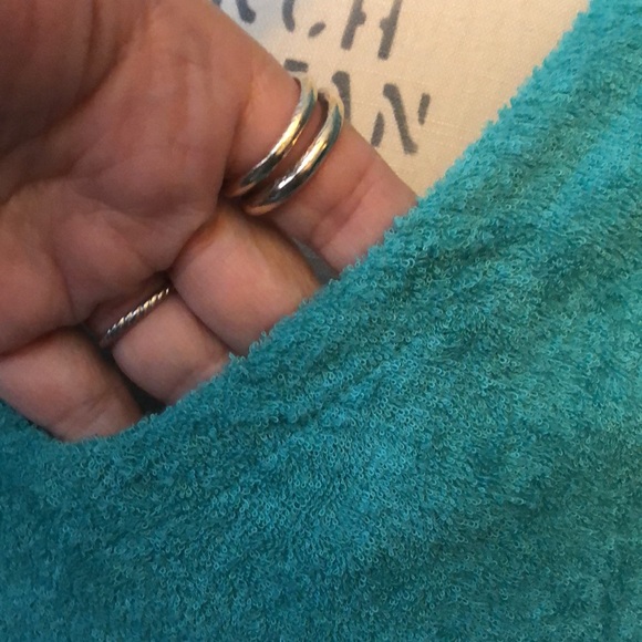 Vintage Terry Cloth V Neck Dress in Seafoam Green - Picture 4 of 8